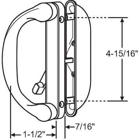 Strybuc HANDLE KIT NON LOCKING SILVER 13-473SV